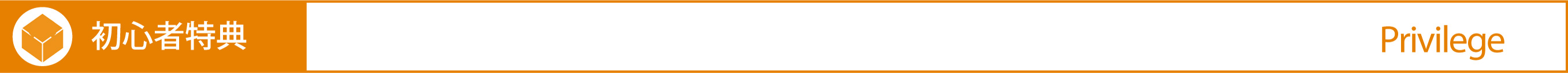 初心者特典