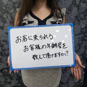 お店に来られるお客様の年齢層を教えて頂けますか？？