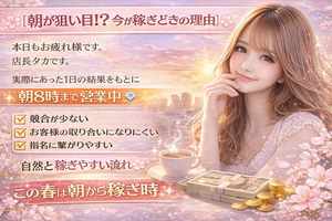 🌸【朝が狙い目！？今が稼ぎどきの理由】🌸