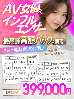 〜AV女優・グラドル・元アイドルも在籍〜※特別な女性にだけお支払いしている金額になります