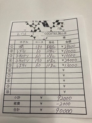 【2月16日￥90000】