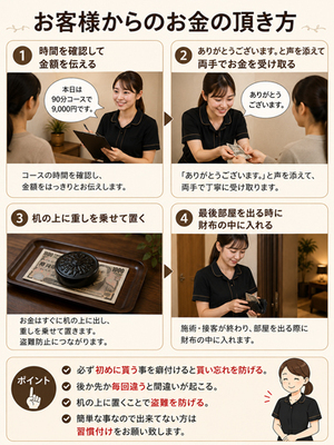 お客様からのお金の頂き方。