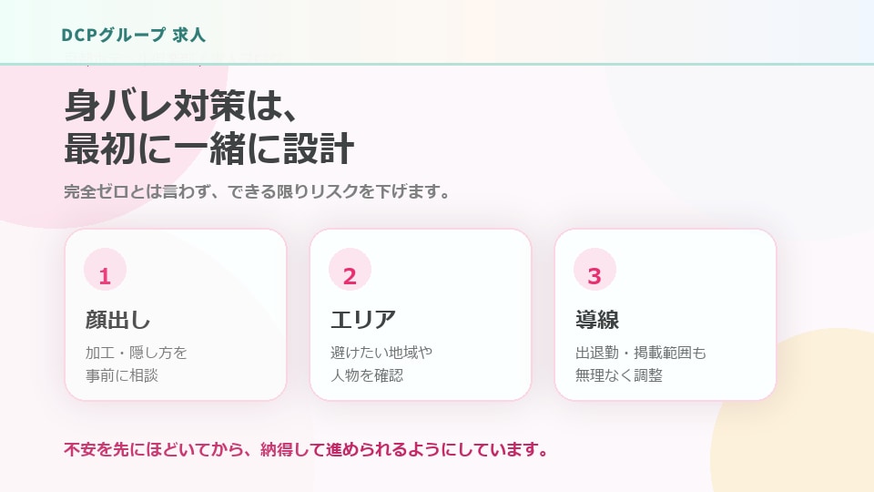 身バレ対策は最初に一緒に設計
